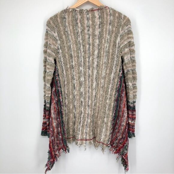 Gimmicks by BKE Raw Edge Cardigan Sweater Womens Small Popcorn Knit Open Front - Picture 12 of 15